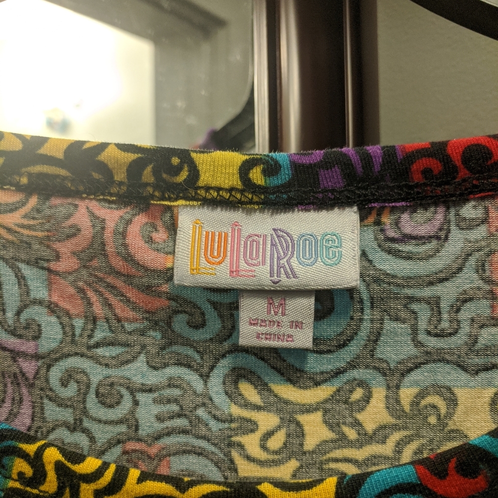 LuLaRoe medium sheath bodycon Julia dress rainbow